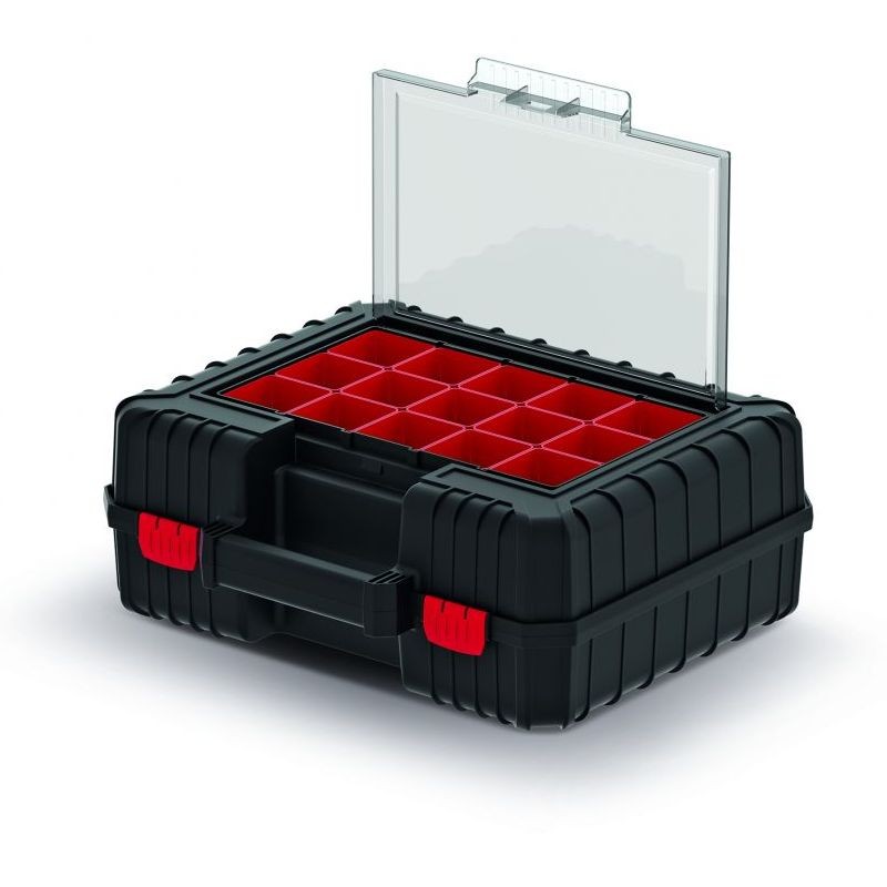 Cutie organizator scule, capac transparent, maner, 38.4x33.5x14.4 cm - imagine 5